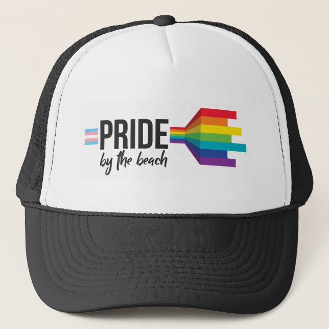 Pride by the Beach trucker hat (Front)