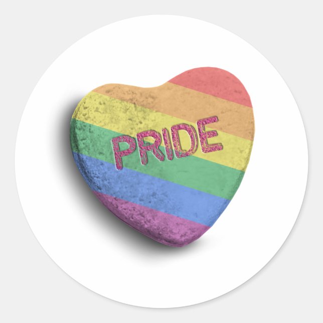 PRIDE CANDY -.png Classic Round Sticker (Front)