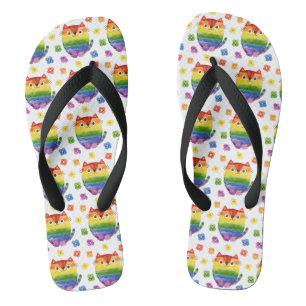 Pride Cat Flip Flops