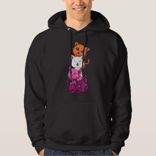 Pride Cat Lgbt Flag Gay Lesbian Trans Flag Cute Ca Hoodie