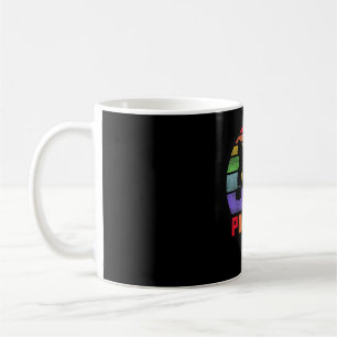 Pride Cat Purride Gay LGBTQ Rainbow Flag Retro Sty Coffee Mug