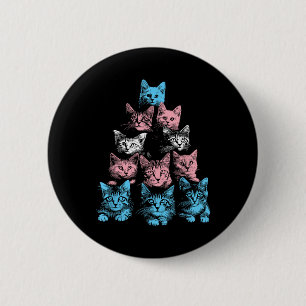 Pride Cats Transgender - Lgbt Trans Flag Cute Cats 6 Cm Round Badge