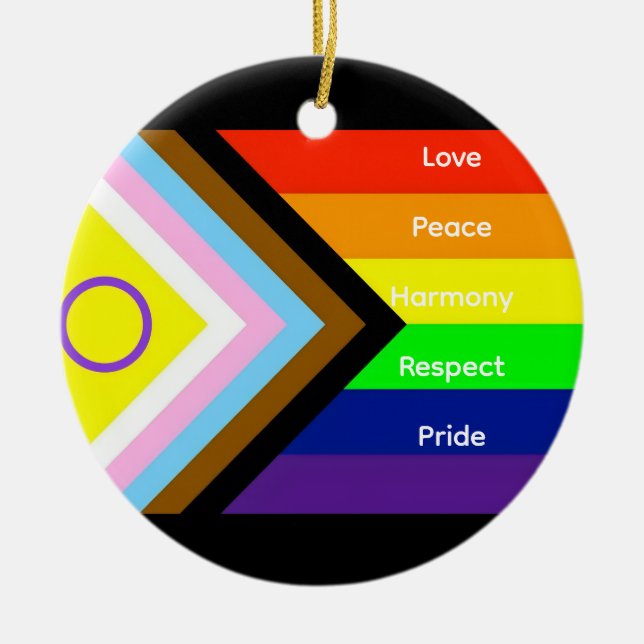 Pride Ceramic Tree Decoration (Front)