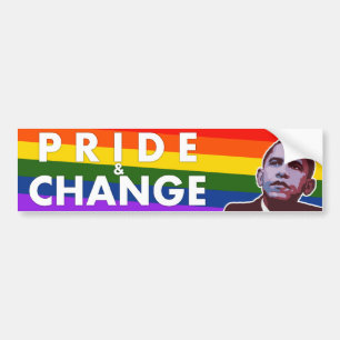 Pride & Change - Obama Political Bumper Sticker