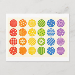 Pride Circle Rainbow Collage Postcard