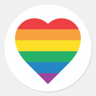 Pride   Colourful Rainbow Design Classic Round Sticker