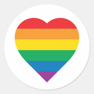 Pride | Colourful Rainbow Design Classic Round Sticker