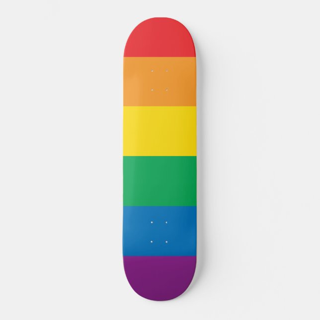 Pride | Colourful Rainbow Design Skateboard (Front)