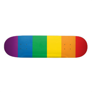 Pride   Colourful Rainbow Design Skateboard