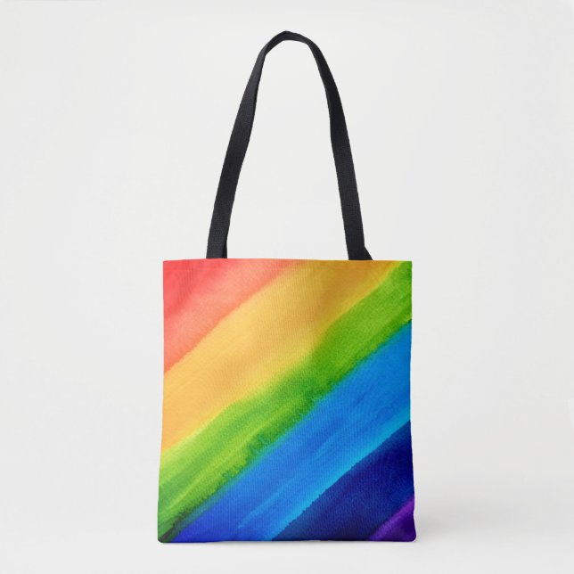 Pride Colourful Rainbow Tote Bag (Front)