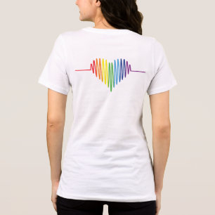 Pride Colours, Heart Beating Graph Tri-Blend Shirt