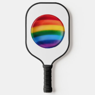 Pride colours pickleball paddle