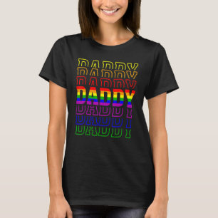Pride Daddy Proud Gay Lesbian Lgbt Father's Dad T-Shirt