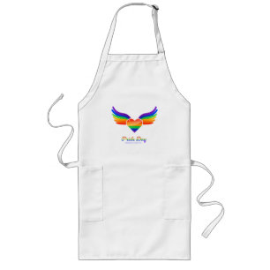 Pride day Heart Wing I Believe I Can Fly Long Apron