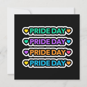 Pride day. LGBT+Pride. Rainbow heart. Card