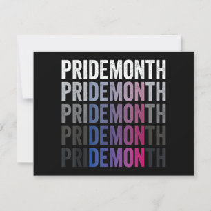 Pride Demon Bisexual Bi Pride Month LGBTQ Gay Lesb Holiday Card