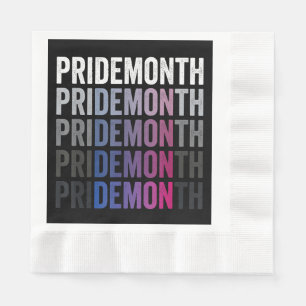 Pride Demon Bisexual Bi Pride Month LGBTQ Gay Lesb Napkin