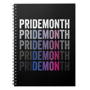 Pride Demon Bisexual Bi Pride Month LGBTQ Gay Lesb Notebook