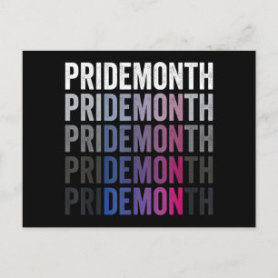 Pride Demon Bisexual Bi Pride Month LGBTQ Gay Lesb Postcard