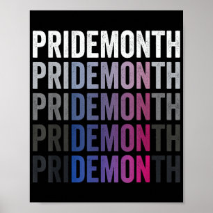 Pride Demon Bisexual Bi Pride Month LGBTQ Gay Lesb Poster