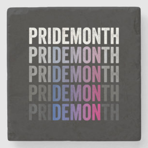 Pride Demon Bisexual Bi Pride Month LGBTQ Gay Lesb Stone Coaster
