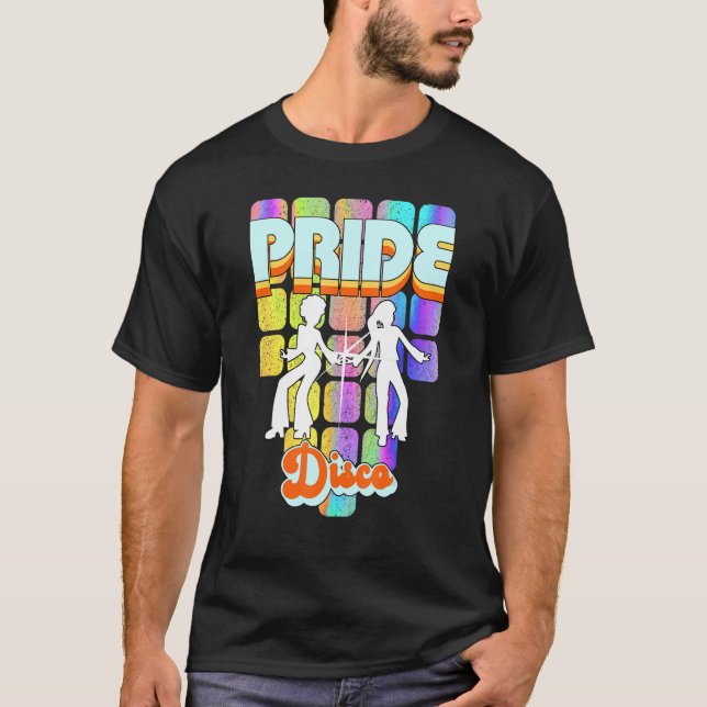 Pride Disco Ladies Rainbow Lgbt Boogie Dance 70s F T-Shirt (Front)