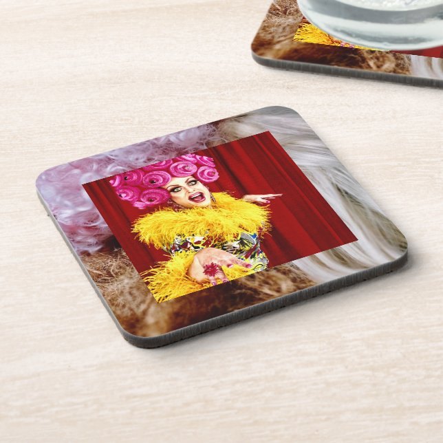 Pride Drag Queen Hard Plastic Coasters - set of 6 (Left Side)