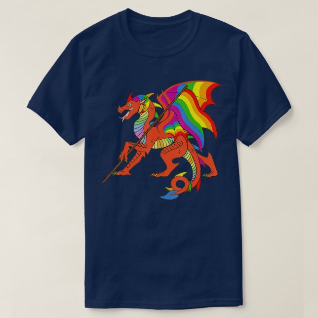 Pride Dragon LGBT Gay Lesbian Transgender Trans No T-Shirt (Design Front)