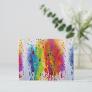 Pride Drip Pattern Postcard