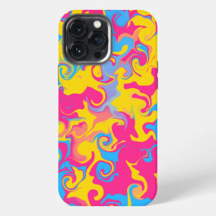 Pride Equality Pan Flag Marble Abstract Pattern iPhone 13 Pro Max Case