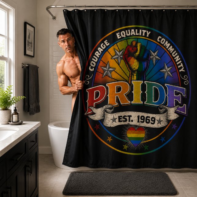 Pride est. 1969 shower curtain (Creator Uploaded)