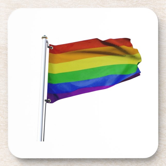 Pride flag coaster (Front)