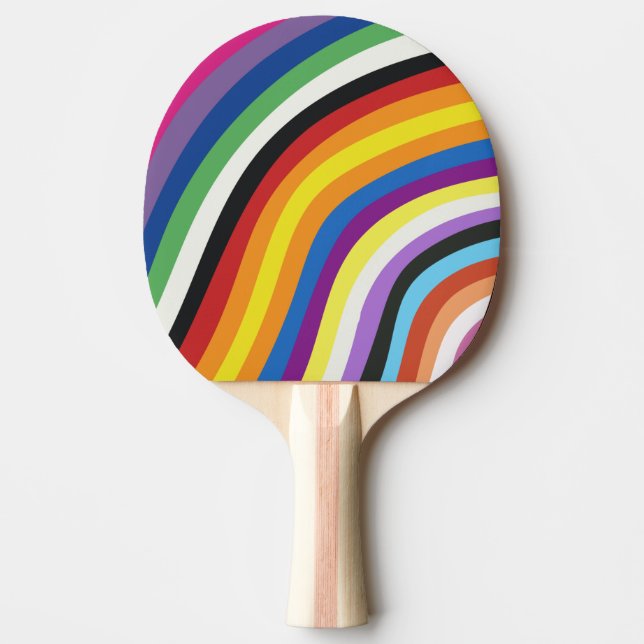 Pride Flag Colorful Stripes Pattern Ping Pong Paddle (Front)