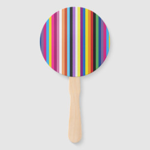 Pride Flag Colourful Stripes Pattern Hand Fan