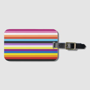 Pride Flag Colourful Stripes Pattern Luggage Tag