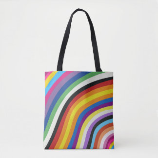 Pride Flag Colourful Stripes Pattern Tote Bag