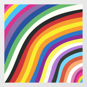 Pride Flag Colourful Stripes Pattern Window Cling
