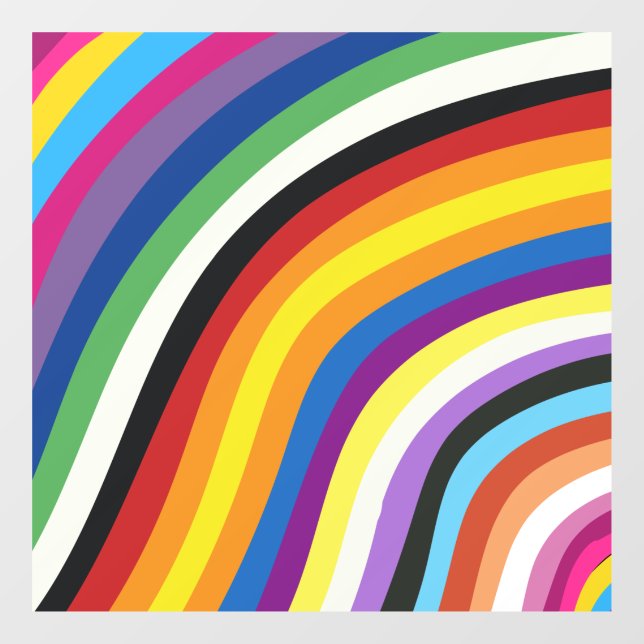 Pride Flag Colourful Stripes Pattern Window Cling (Sheet)