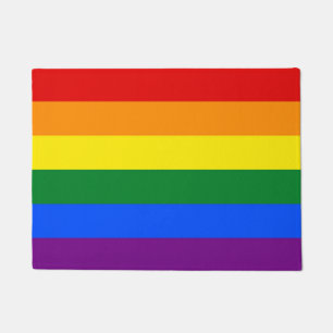 Pride Flag Door Mat Rainbow Gay Pride Flag Design