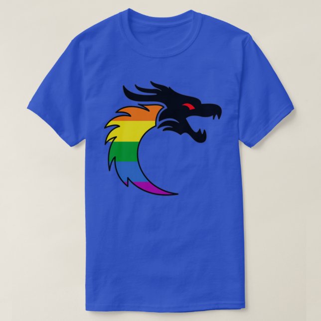 Pride Flag Dragon T-Shirt (Design Front)
