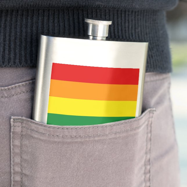 Pride Flag Hip Flask (In Situ)