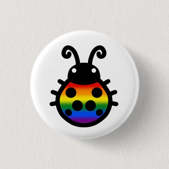 Pride Flag Ladybug Pin Badge (Front)