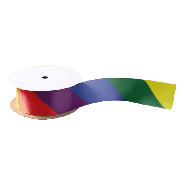 Pride Flag LGBT Satin Ribbon (Spool)