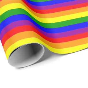 Pride Flag LGBTQAI+ Rainbow Colors Wrapping Paper