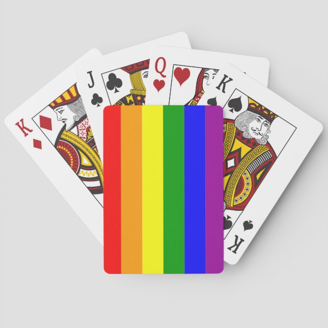 Pride Flag LGBTQIA+ Rainbow Colours Playing Cards (Back)