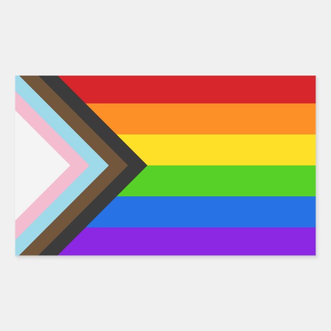 Pride Flag Love Rectangular Sticker (Front)
