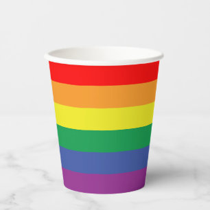 Pride Flag Paper Cups