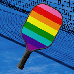 Pride Flag Pickleball Paddle