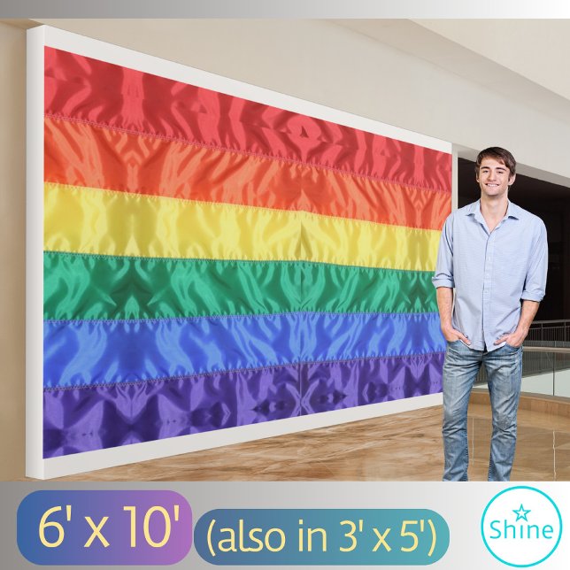 Pride Flag Rainbow Flag Lesbian Gay Right Equality Banner (Creator Uploaded)