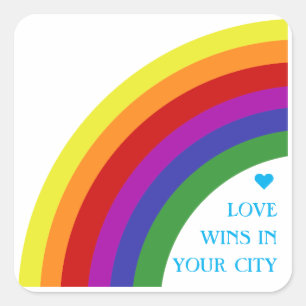 Pride Flag Rainbow Square Sticker
